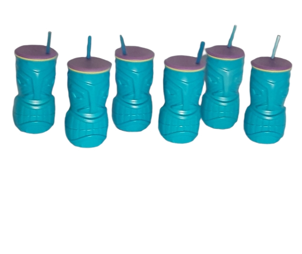 Set Kool Gear Double Insulated Blue Plastic Tiki Tumbler